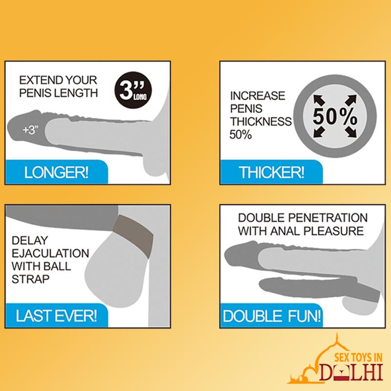 Pleasure X Tender Vibrating Double Penis Sleeve PES-023 Pleasure X Tender Vibrating Double Penis Sleeve PES-023